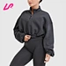 Stay comfy and stylish in our quarter zip crop sweatshirt. Made from soft, durable materials, it's perfect for casual wear. Shop now!