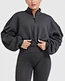 quarter zip crop sweatshirt